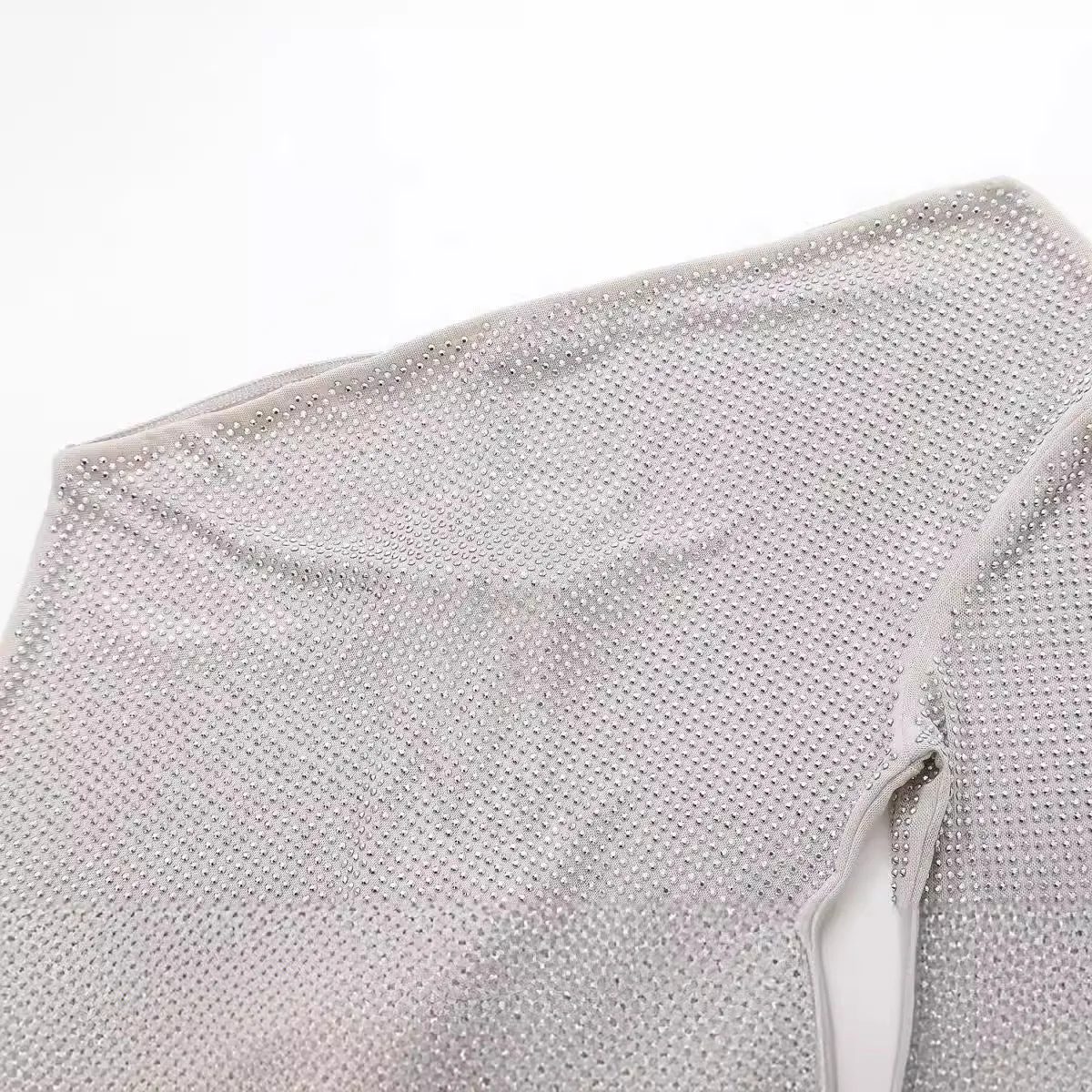 Bright Silk Net Asymmetric Slim-fit Jumpsuit