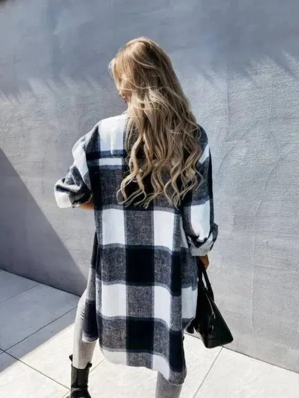 Casual Plaid Loose Women's Shirt Jacket