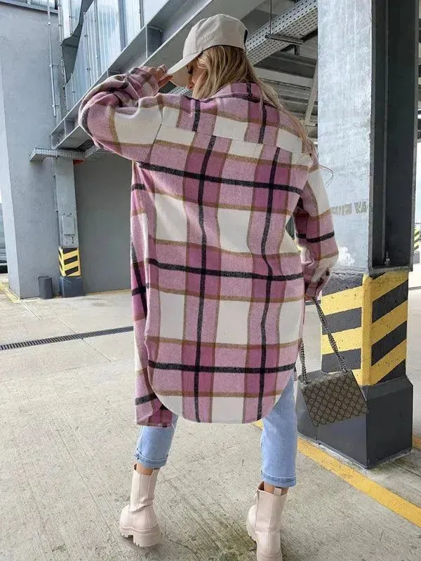 Casual Plaid Loose Women's Shirt Jacket