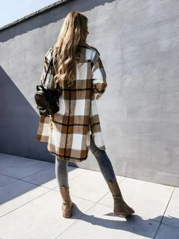 Casual Plaid Loose Women's Shirt Jacket