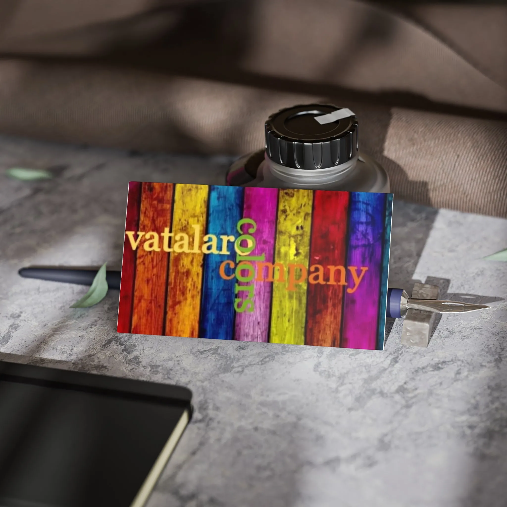 Colorful Wooden Business Cards - Vatalar & Company Design