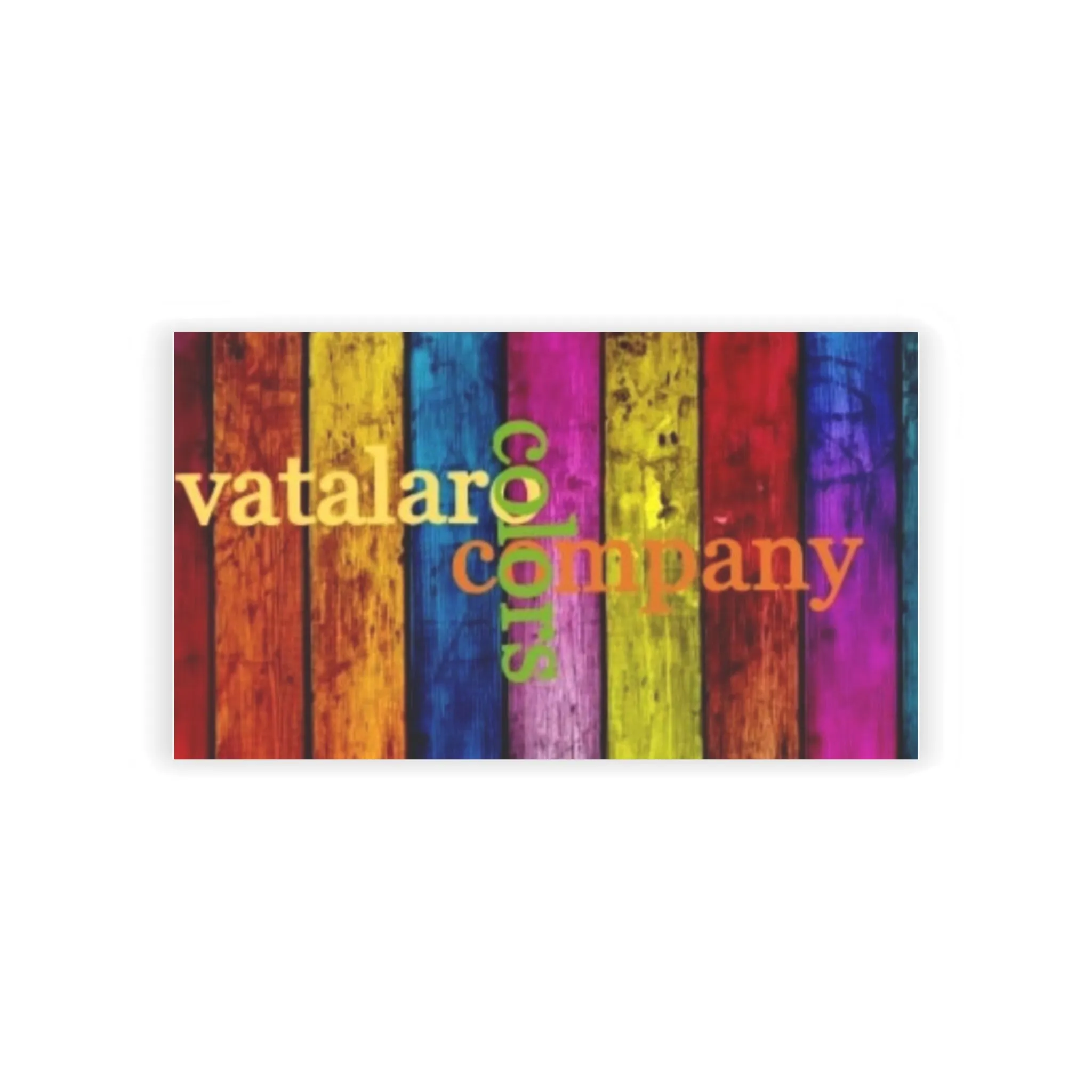 Colorful Wooden Business Cards - Vatalar & Company Design