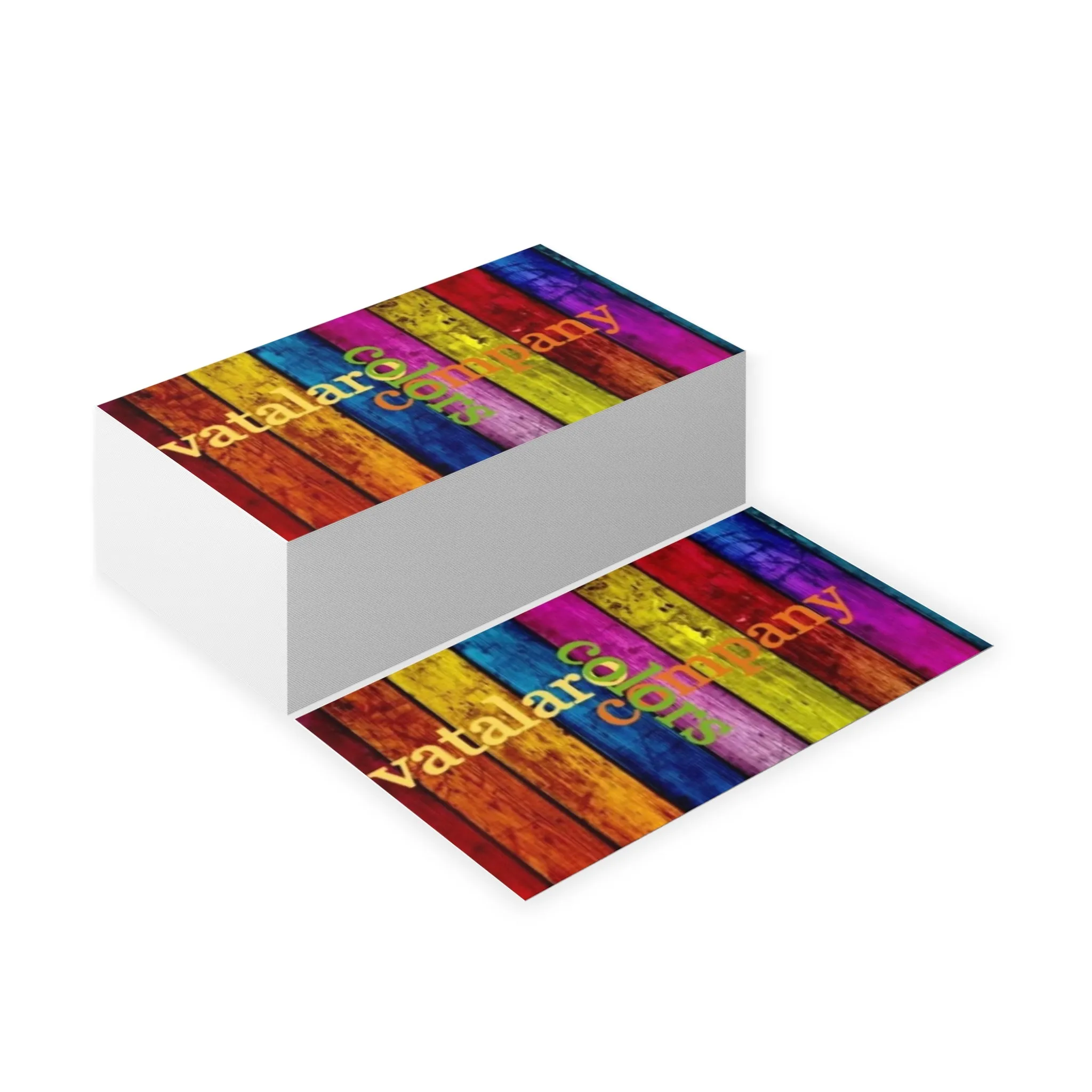 Colorful Wooden Business Cards - Vatalar & Company Design