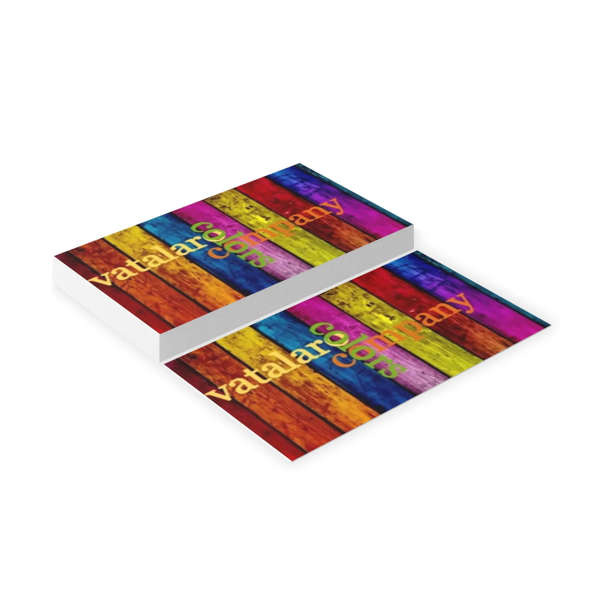 Colorful Wooden Business Cards - Vatalar & Company Design