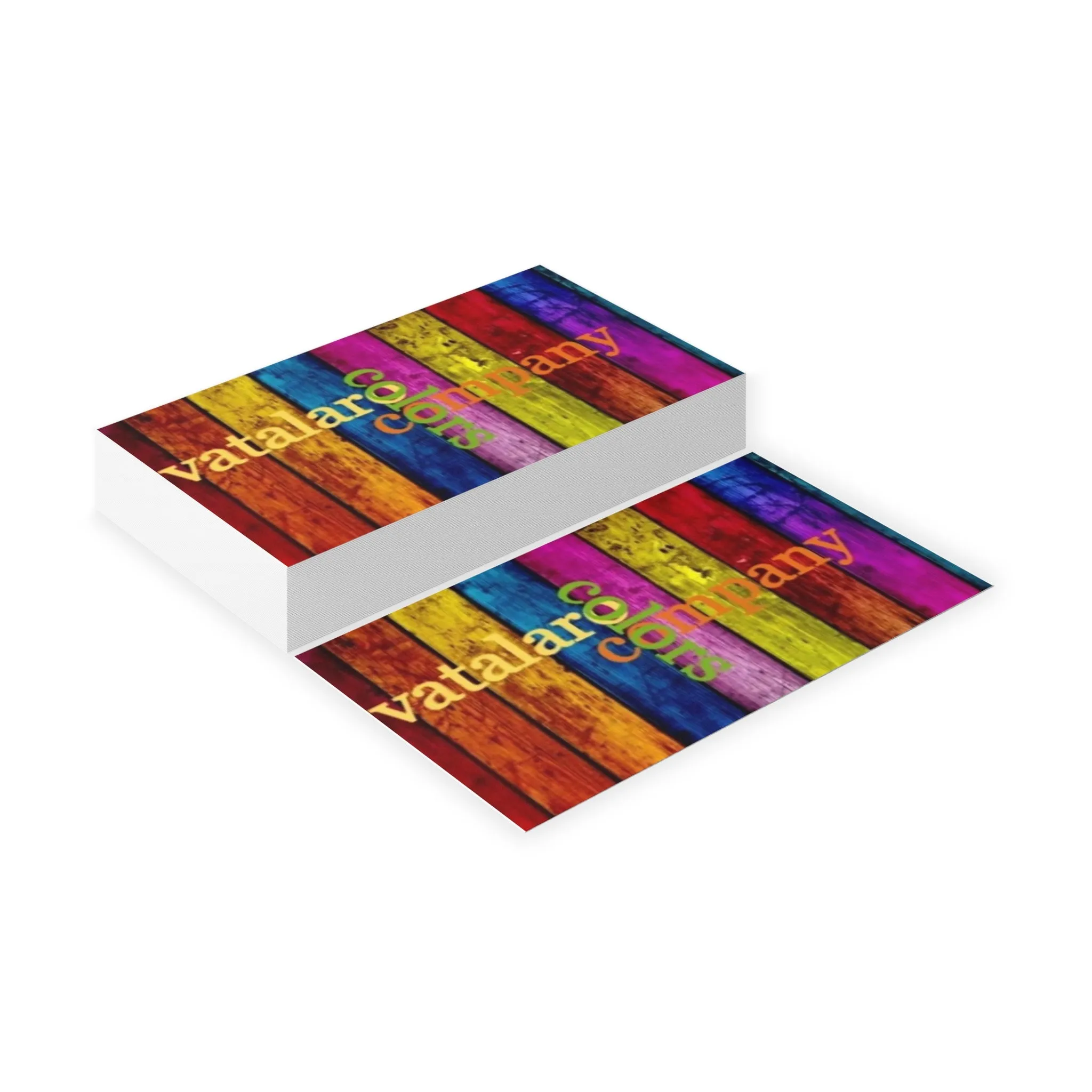 Colorful Wooden Business Cards - Vatalar & Company Design