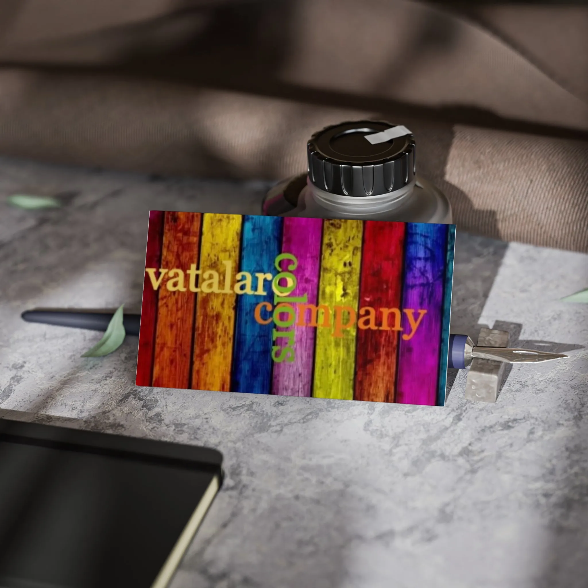 Colorful Wooden Business Cards - Vatalar & Company Design