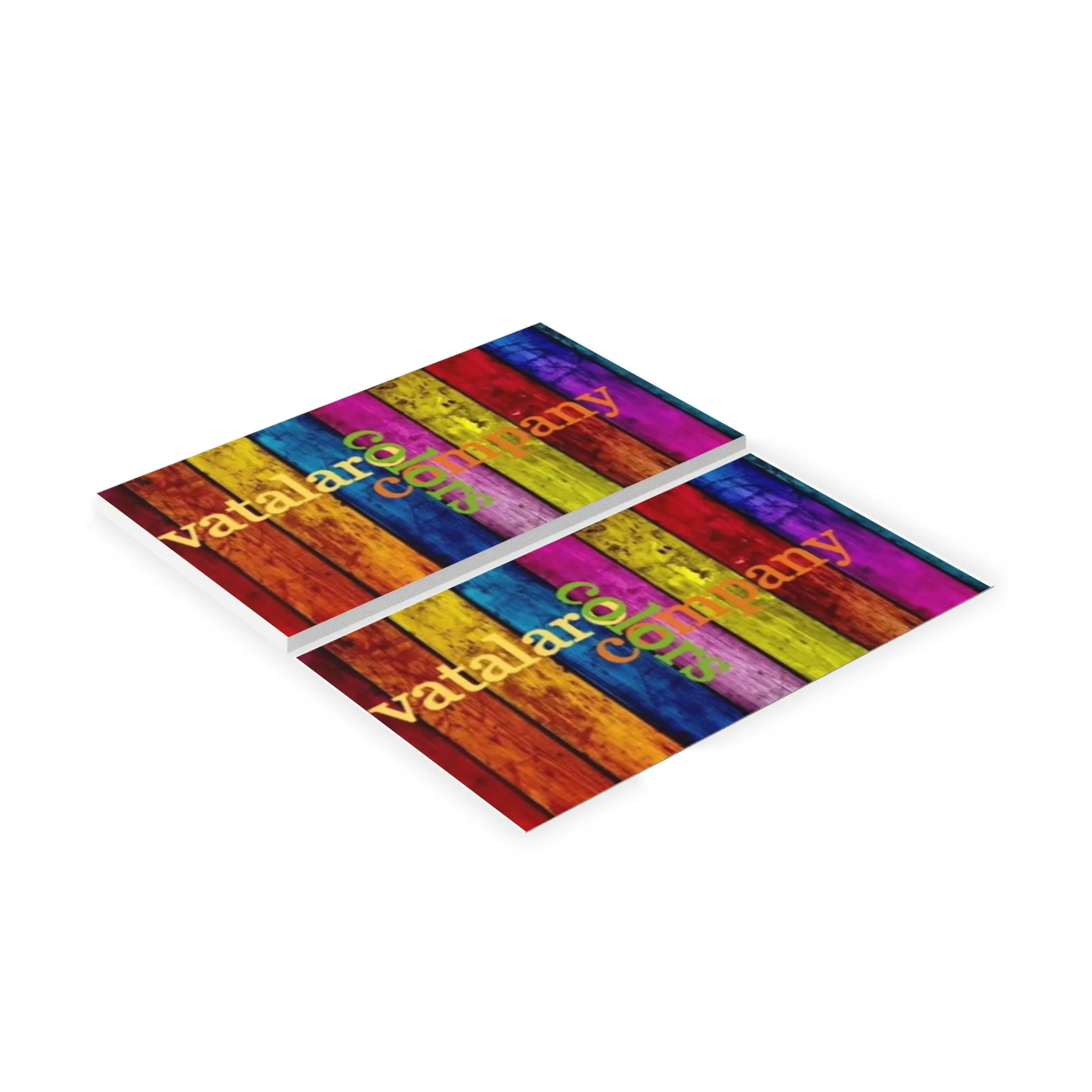 Colorful Wooden Business Cards - Vatalar & Company Design