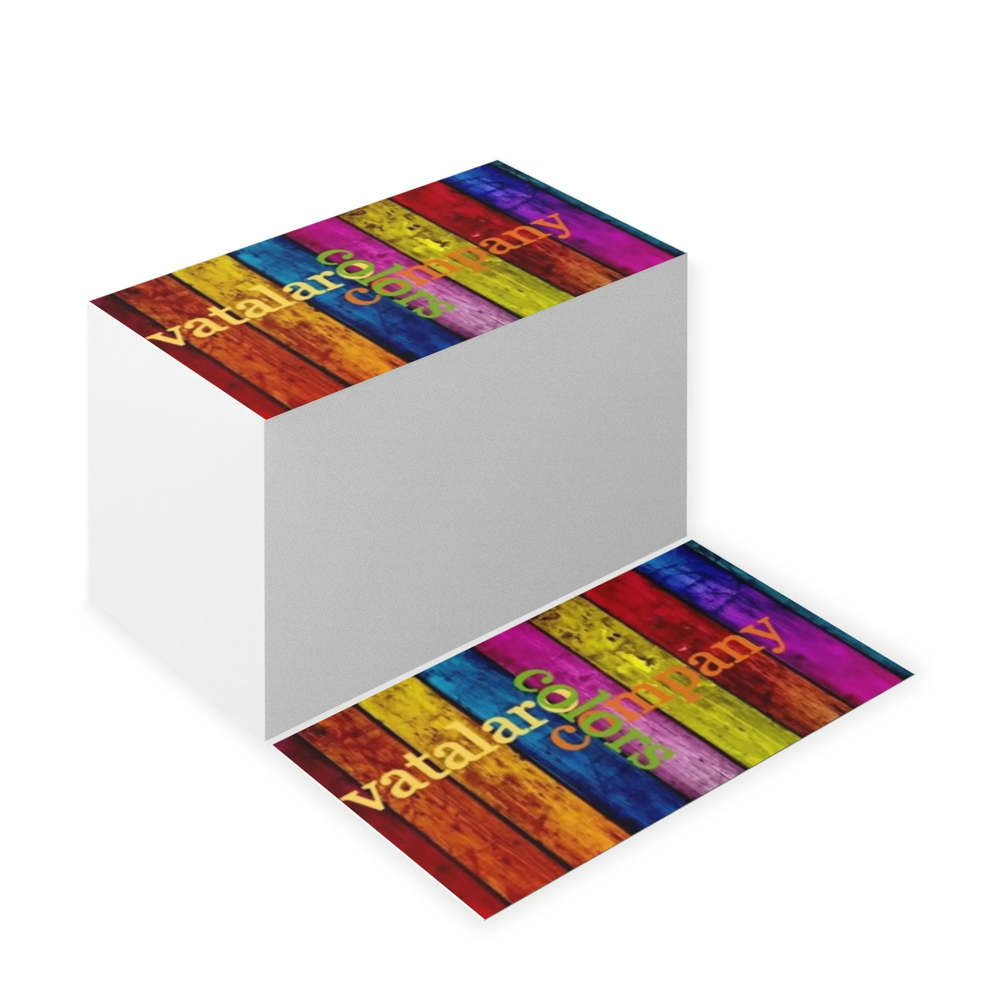 Colorful Wooden Business Cards - Vatalar & Company Design