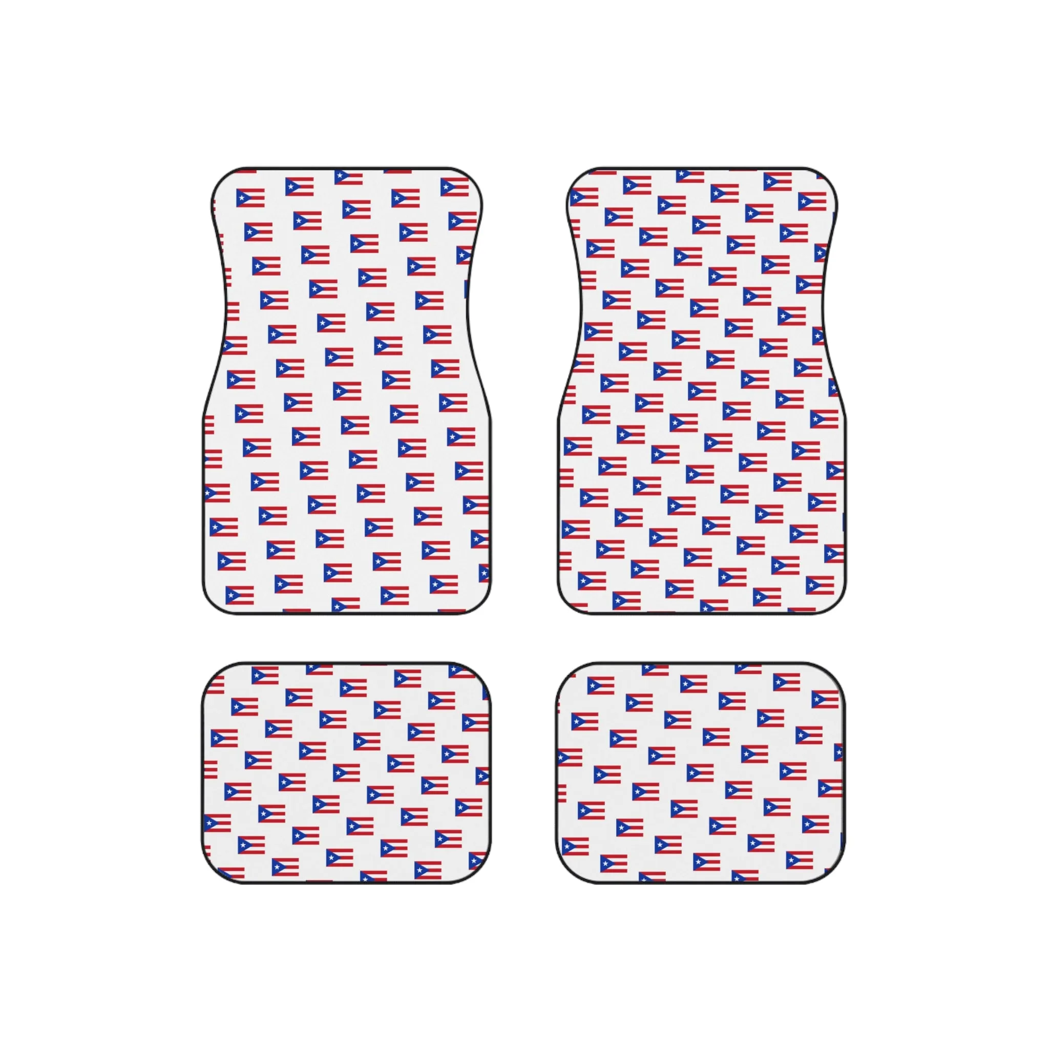 Cuban Flag Car Mats Set of 4  Vibrant Auto Accessories for Car Lovers