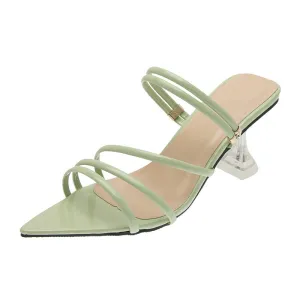 European And American Candy Bright Color Hollow High Heels