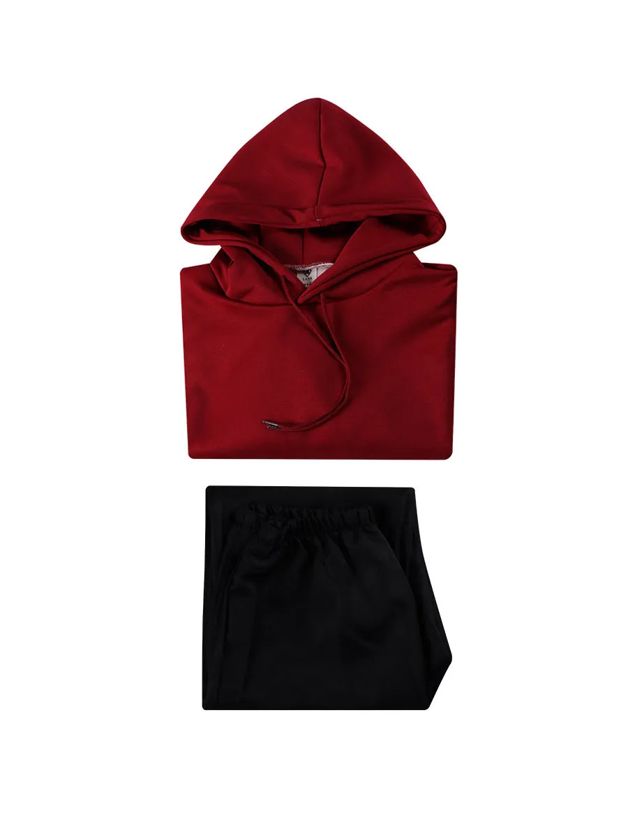 Game-Inspired Red Hoodie and Black Pants