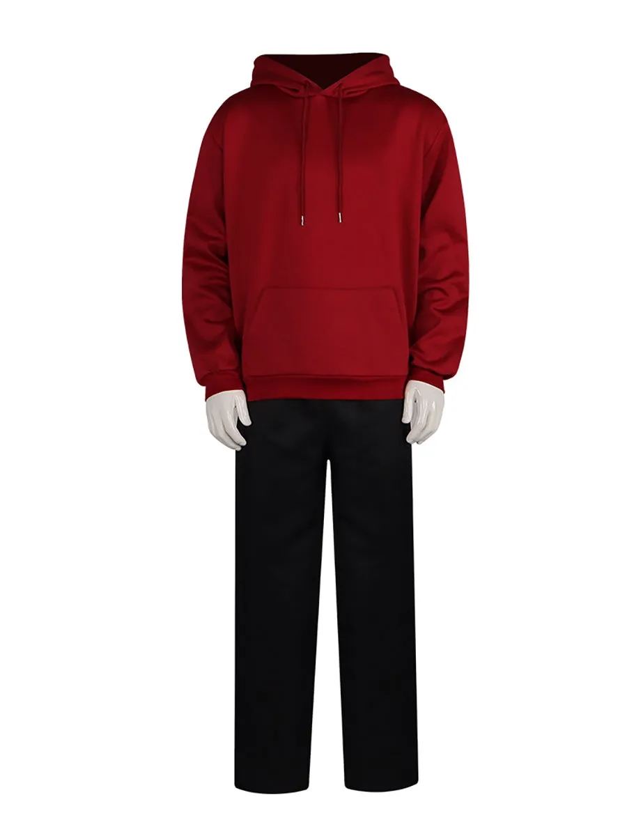 Game-Inspired Red Hoodie and Black Pants