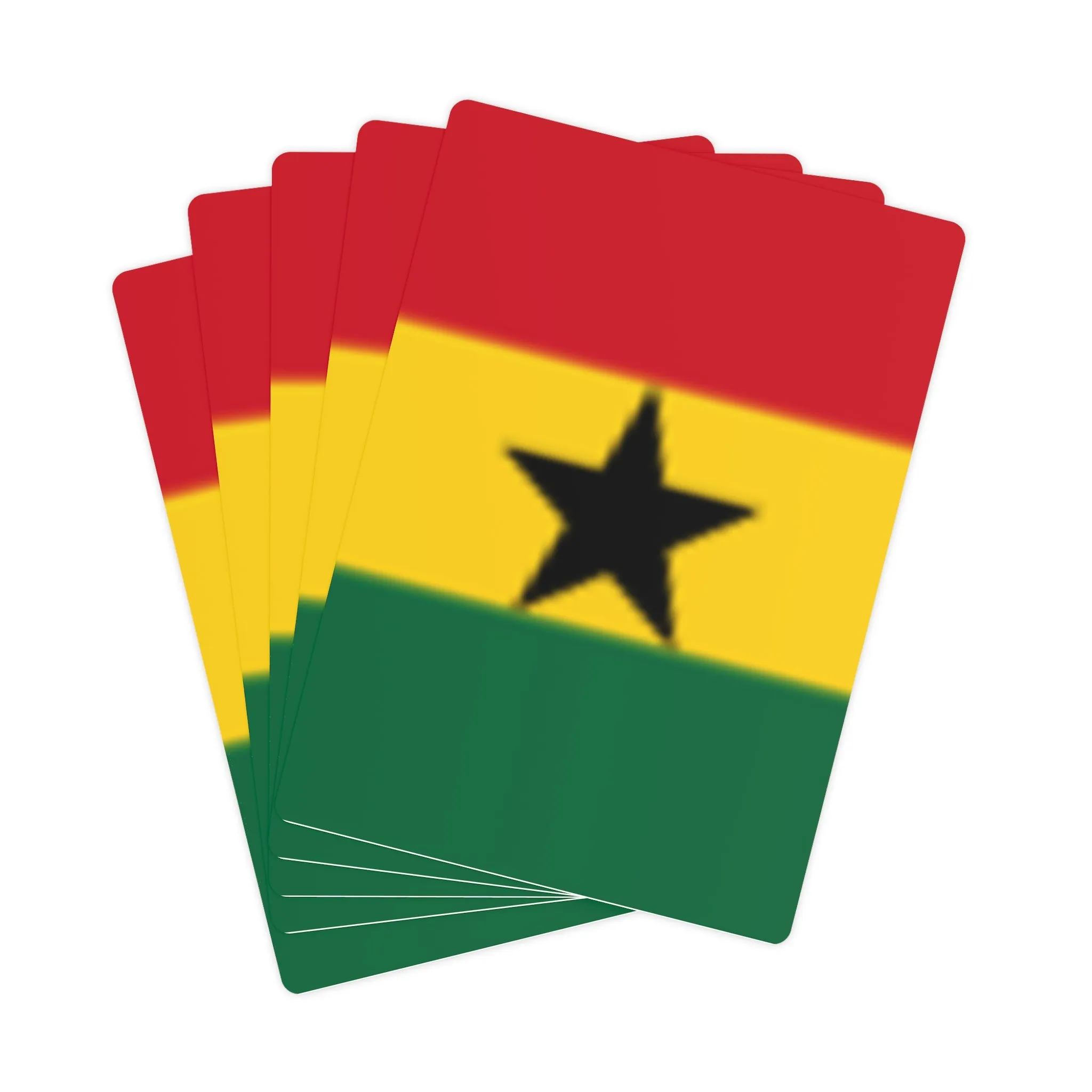 Ghana Flag Playing Cards - Ace of Spades Design