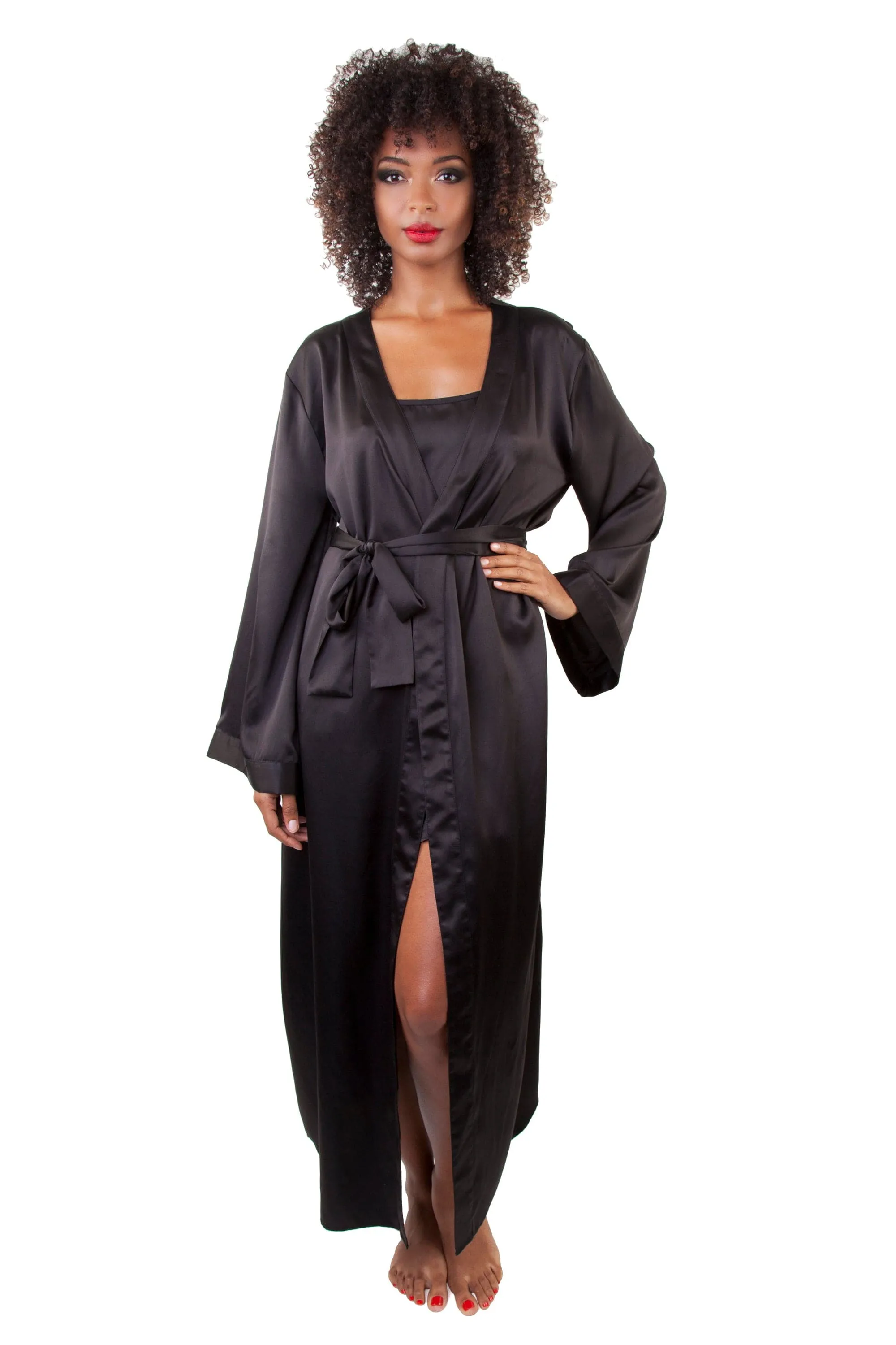 Jasmin Long Embroidered Kimono - Seconds