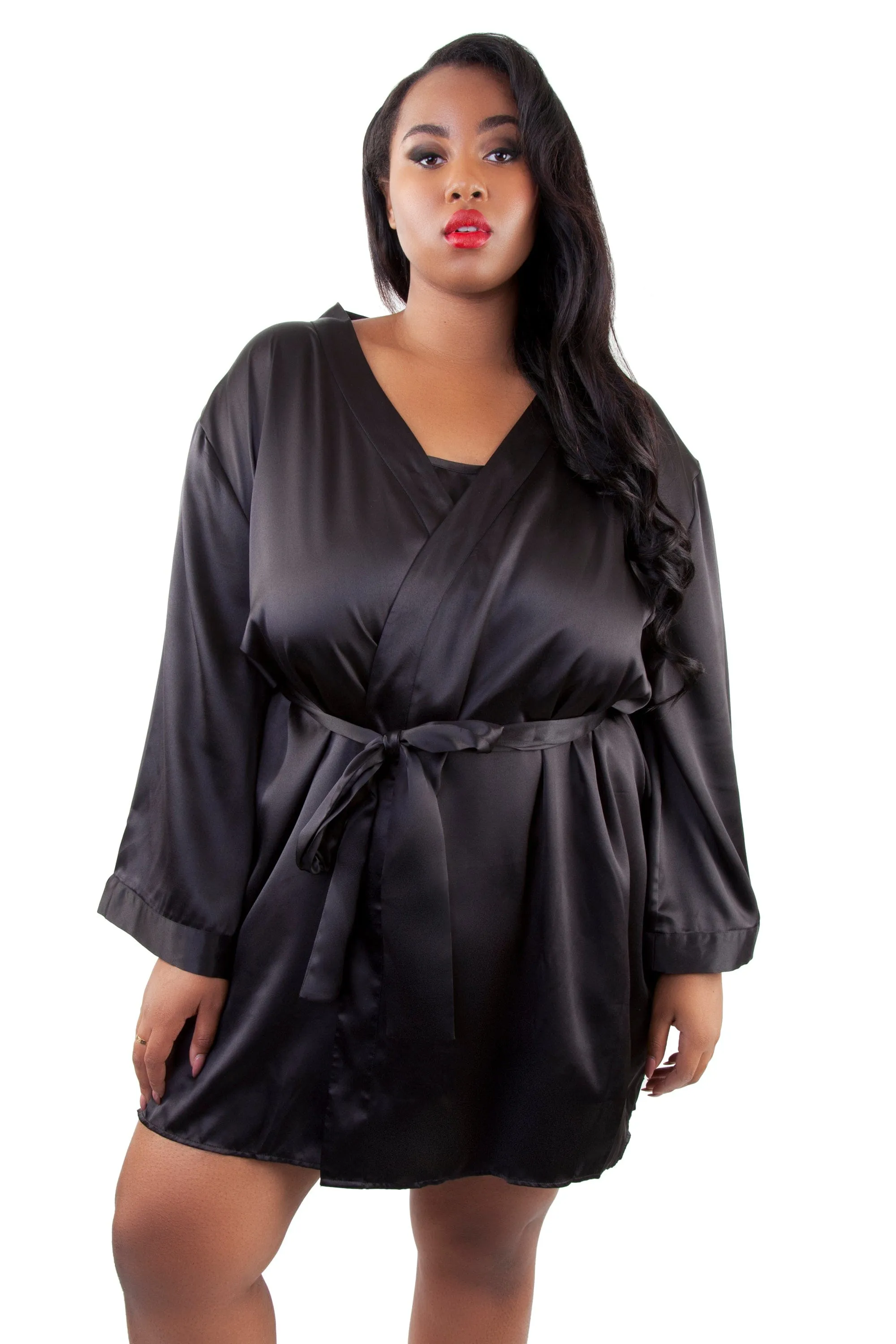 Jasmin Short Embroidered Kimono Curve - Seconds