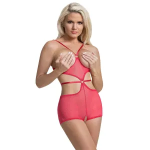 Magic Silk Diamond Girl Cupless Romper Watermelon Queen