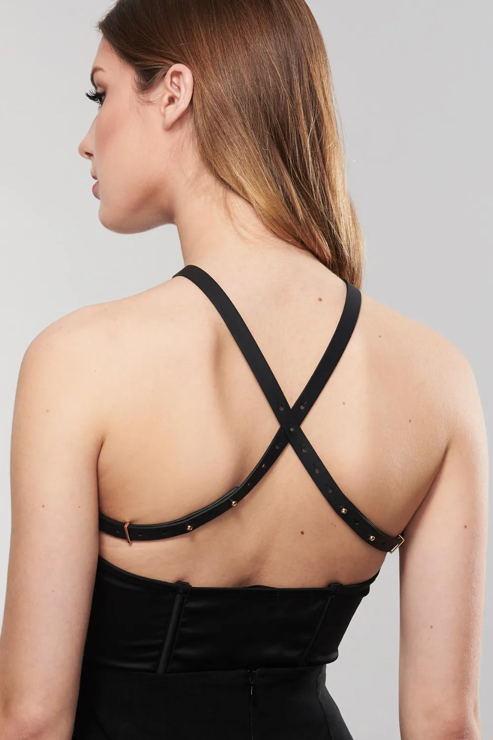 Maze Vegan Leather Cross Chest Harness