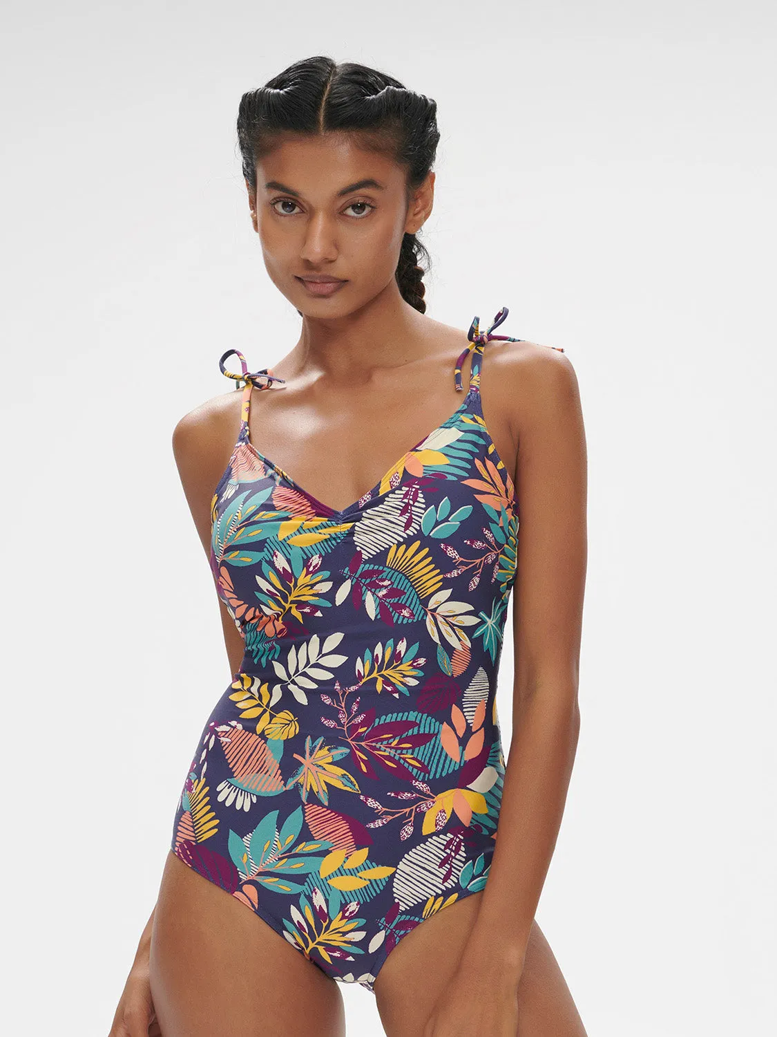 Melia Wireless Padded One-Piece - Seaside Blue