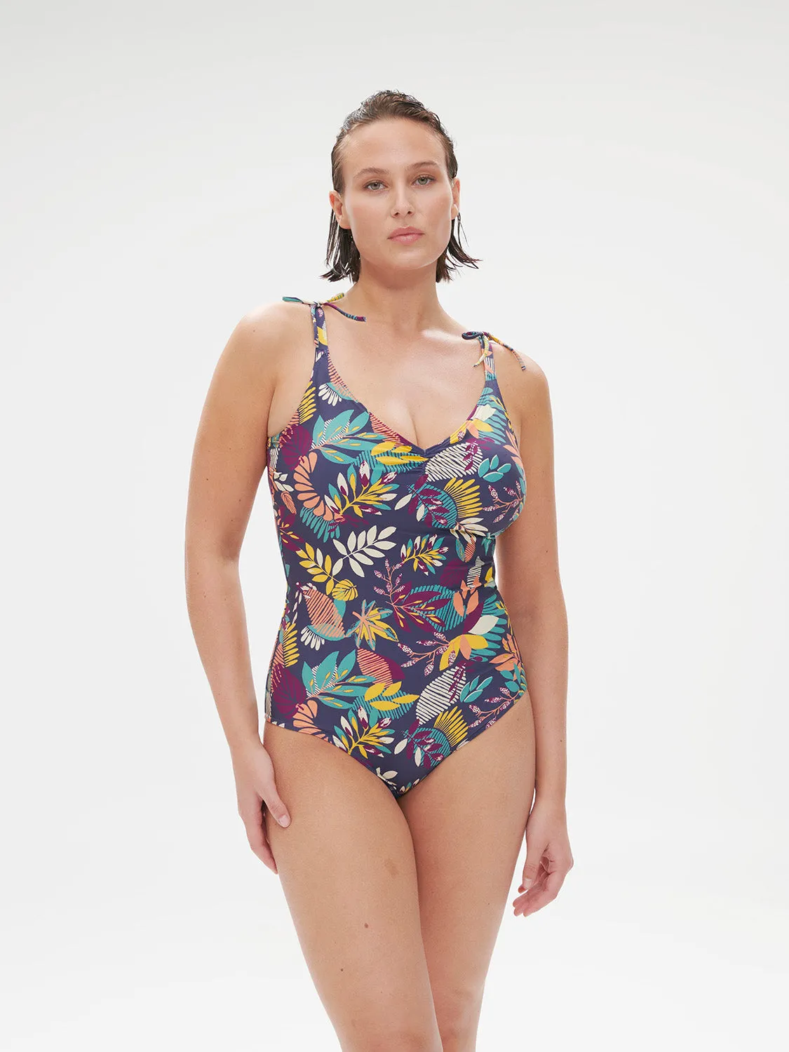 Melia Wireless Padded One-Piece - Seaside Blue