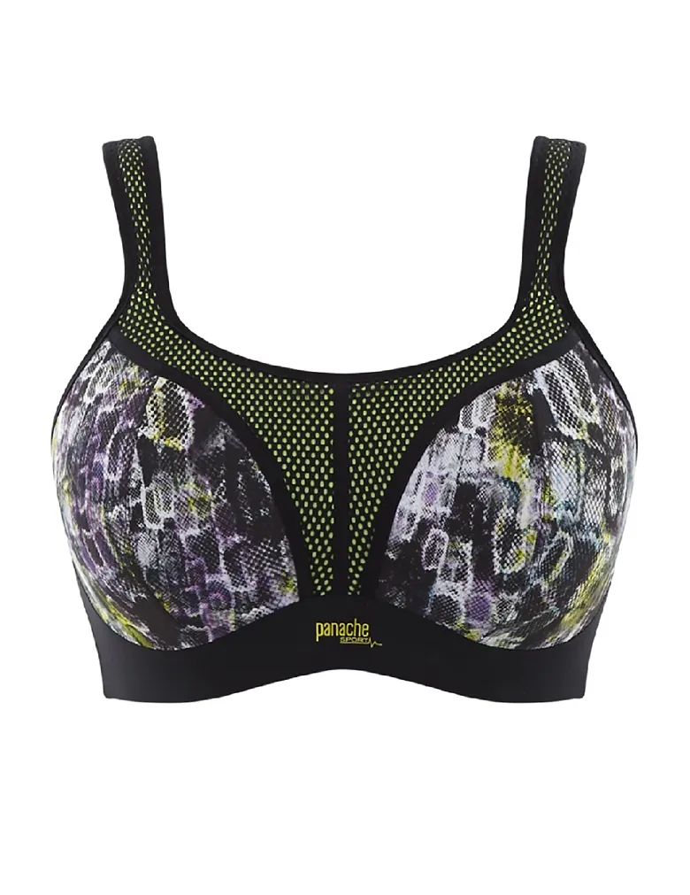 Panache 7341A Neon Reptile Wirefree Convertible Sports Bra