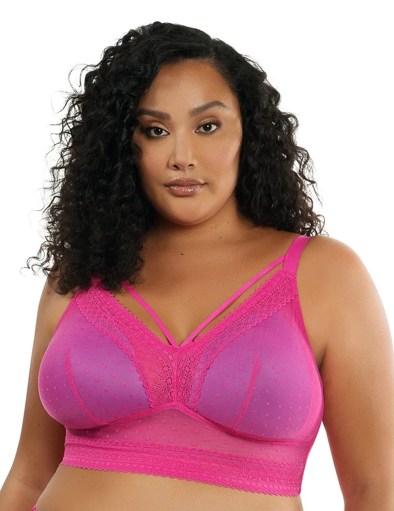 Parfait Mia Dot P6011 Bright Pink Wire Free Padded Bralette