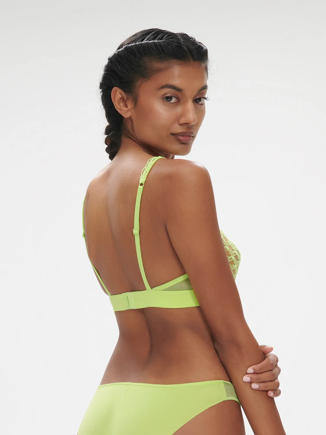 Rose Underwire Triangle - Lime