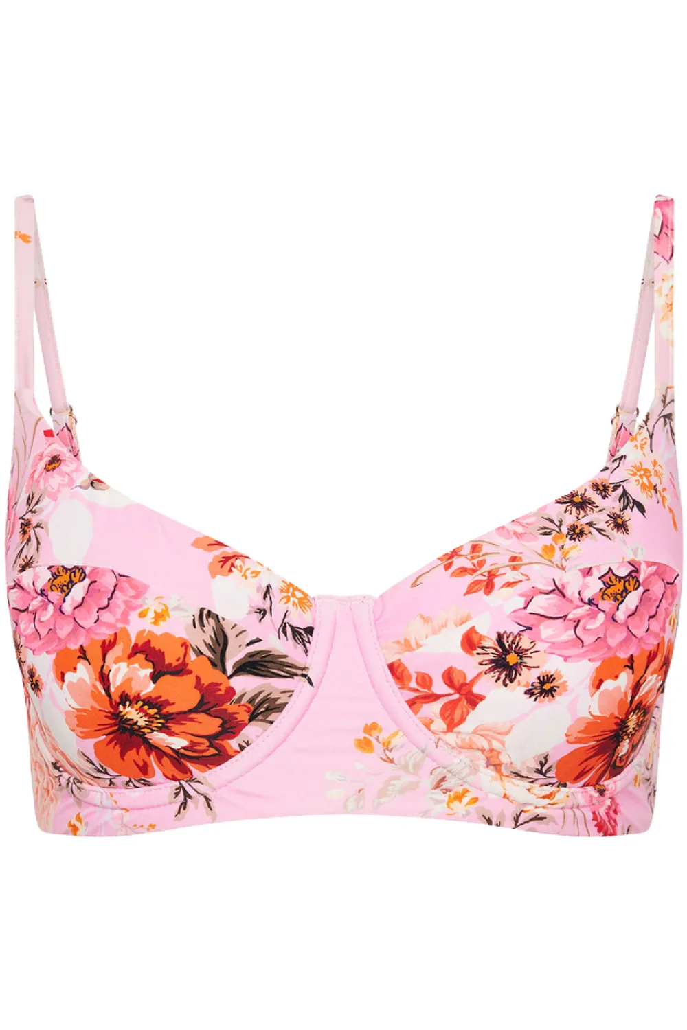 Rosewood Balconette Bikini Top in Pink