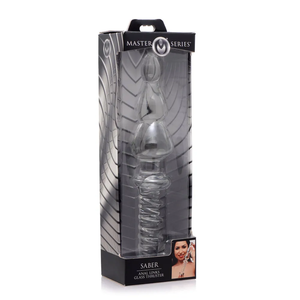 Saber Anal Links Glass Thruster Clear