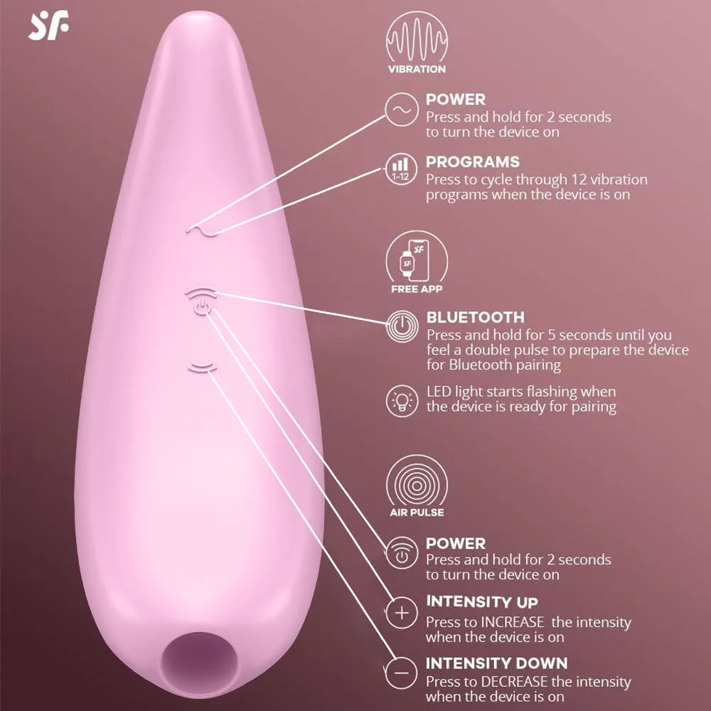Satisfyer Curvy 3  Air Pulse Clitoral Stimulator APP Connect Vibrator