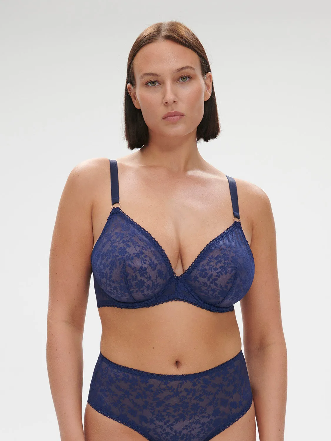 Thelma Underwire Plunge - Midnight Blue