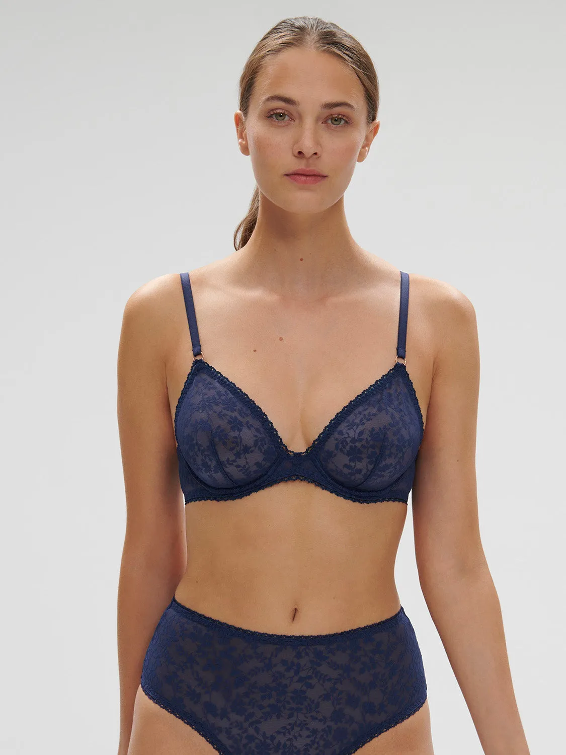 Thelma Underwire Plunge - Midnight Blue